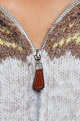 Reindeer Zip-up Cardigan