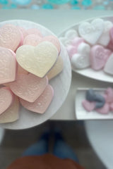 White Sparkly Heart Bar Soap