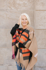 Plaid Signature Wool Ruana