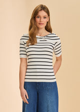 Boatneck Striped Sweater
