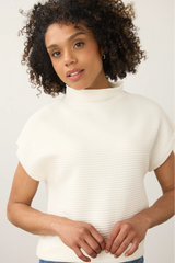 Ottoman Cap Sleeve Sweater
