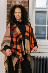Plaid Signature Wool Ruana