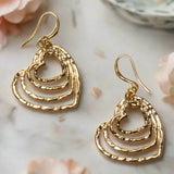 Stacked Open Heart Earring