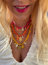 Santa Giulia Yellow Palm Tree Necklace