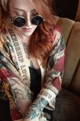 Friendship Love and Truth Cropped Kimono