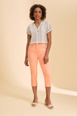 Short Sleeve Striped Blouse