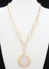 Quartz Circle Necklace
