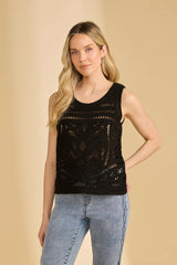 Sleeveless Textured Sweater