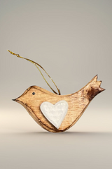 Hanging Bird Ornament WHITE