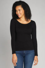 Ribbed Long Sleeve Round Neck