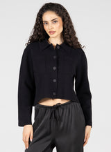 Knit Cropped Button Cardigan