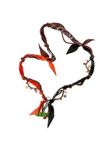 Orange and Maroon Phone Cord