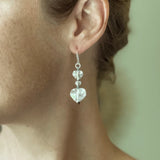 Double Drop Heart Earrings