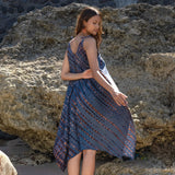 Tie Dye Handkerchief Dress DENIM/GOLD