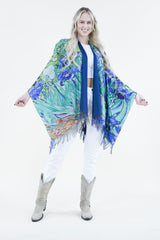Iris Flower Ruana Wrap