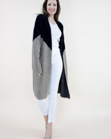 Partial Eyelash Chveron Cardigan
