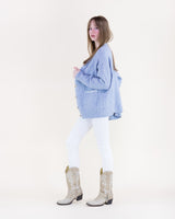 Relaxed Contrast Boyfriend Cardigan