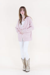 Relaxed Contrast Boyfriend Cardigan