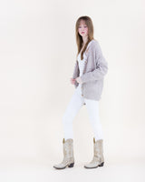 Relaxed Contrast Boyfriend Cardigan
