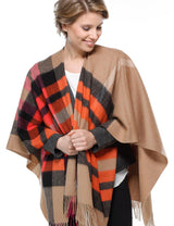 Plaid Signature Wool Ruana