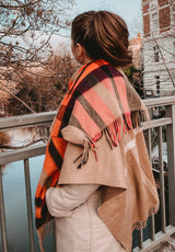 Plaid Signature Wool Ruana