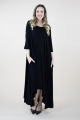 3/4 Sleeve Maxi Dress