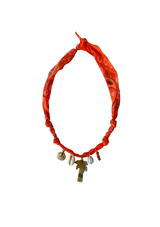 Golden Fluo Orange Palm Tree Necklace