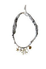 Golden Fluo White Coral Necklace