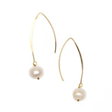 Pearl Hook Earring Gold Plated