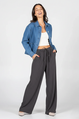 Crinkle Wide Leg Pant