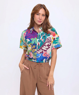 Button Up Front Tie Top