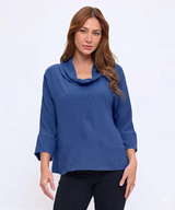3/4 Sleeve Cowl Neck