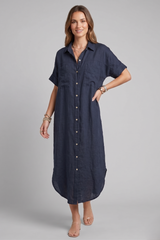 Renee Linen Shirt Dress