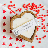 Heart Shaped Dough Bowl Candle
