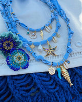 Hydra Island Sky Seahorse Necklace