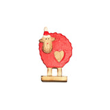 Standing Sheep Ornament RED