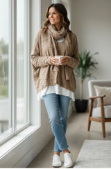 Braided 2PC Top w/ Scarf