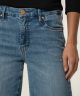 Meg High Rise Fab Ab Wide Leg Raw Hem