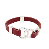 Edge Red Wine Avril Bracelet - Silver