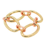 Oval & Link Hardware Bracelet - Gold