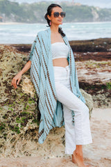 Simple Bone Tie Dye Kimono