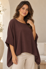Elbow Sleeve Dolman Crew Neck
