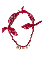 Santa Giulia Fuschia Palm Tree Necklace