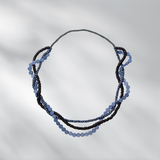 Triple Strand Wood and Resin Necklace