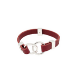 Edge Red Wine Avril Bracelet - Silver