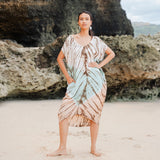 Tie Dye Lapis Ombre Kaftan Dress