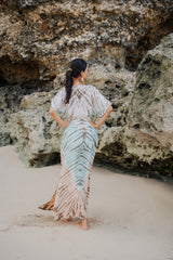 Tie Dye Lapis Ombre Maxi Dress