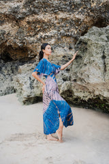 Tie Dye Lapis Ombre Maxi Dress