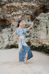 Tie Dye Lapis Ombre Maxi Dress