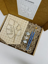 Checker Monstera Stain by Numbers Kit